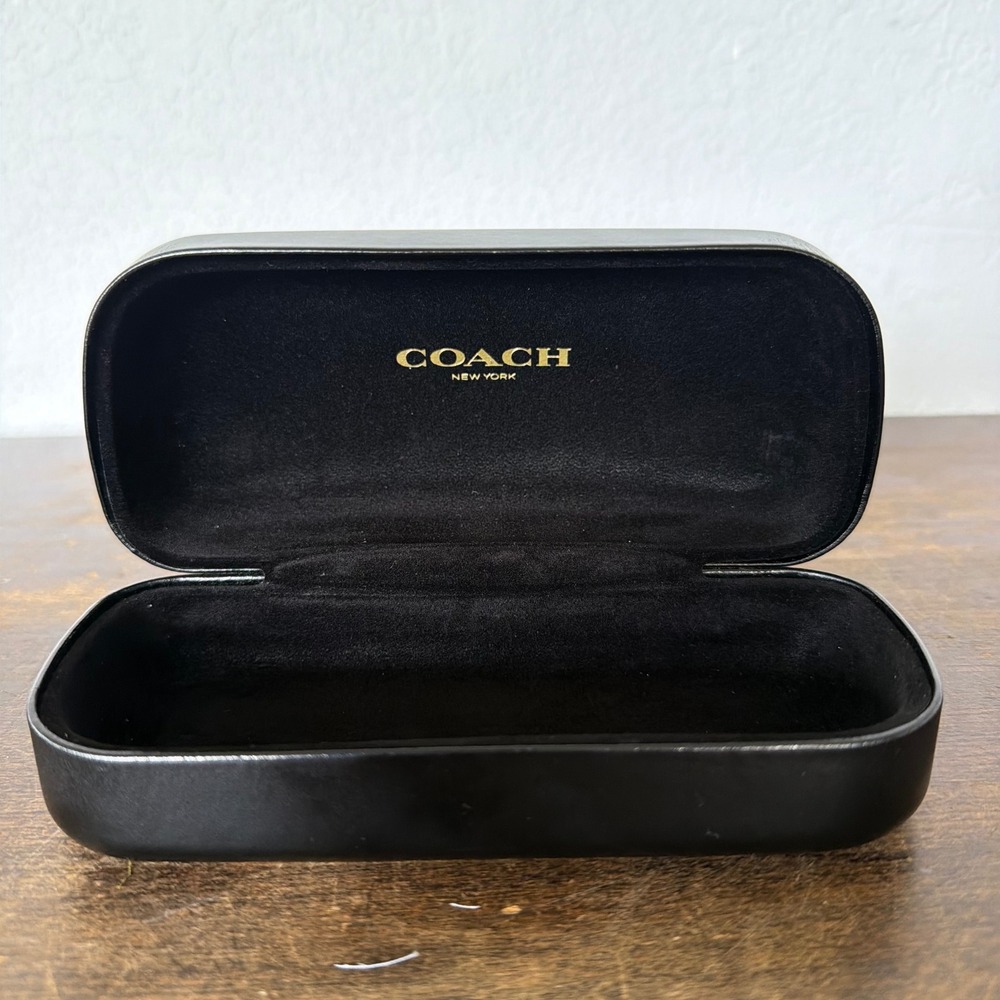 Coach Hard‎ Shell Glasses Case Glossy Black Sunglasses Eyeglasses Clamshell